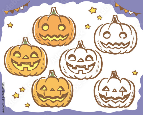 ハロウィン、ジャック・オ・ランタンのイラスト素材。 ベクターイラスト。