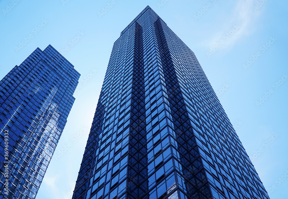 low angle view of modern office building skyscraper low angle view of modern office building skyscraper