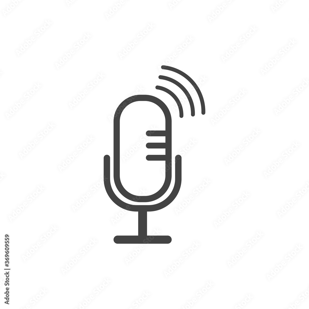 Microphone icon logo vector template Microphone icon logo vector template