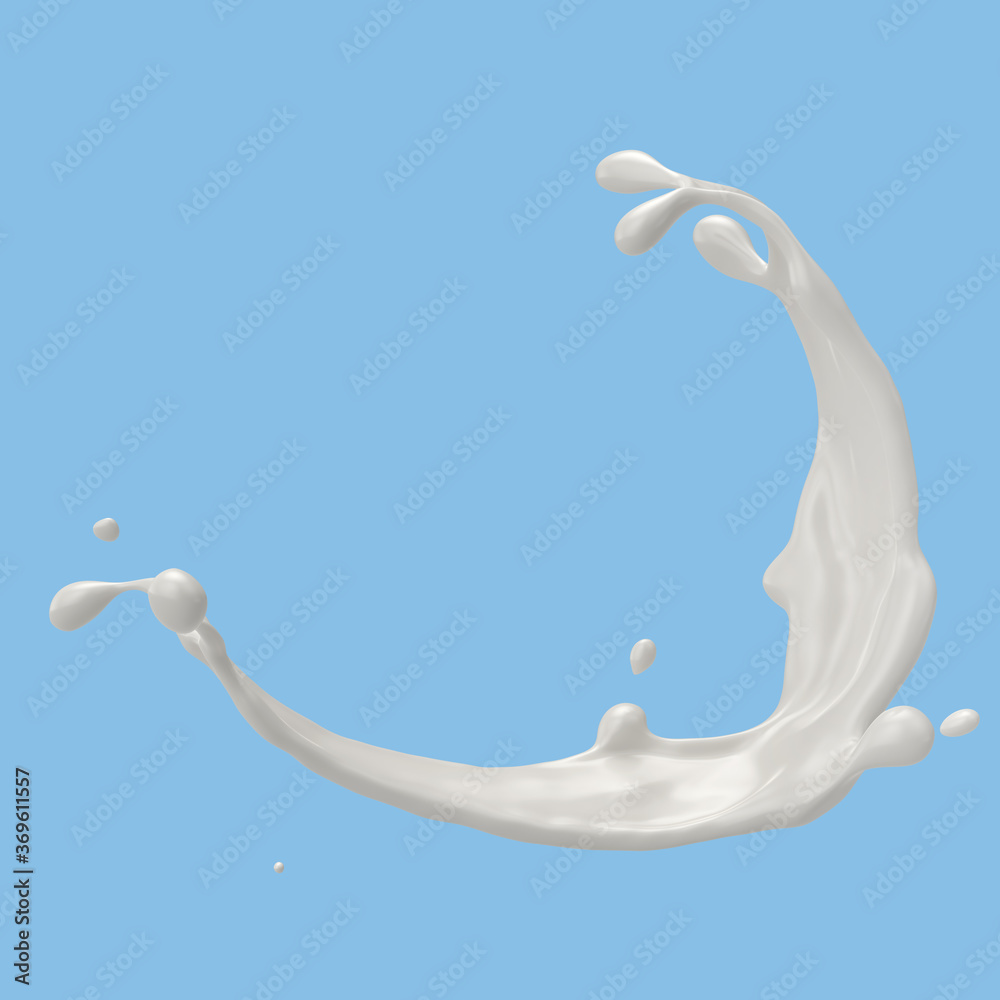Obraz premium Milk splashes isolated on background