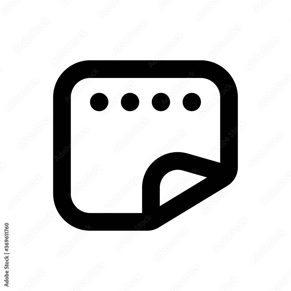 Sticker Line Icon - Vector Illustration Sticker Line Icon - Vector Illustration