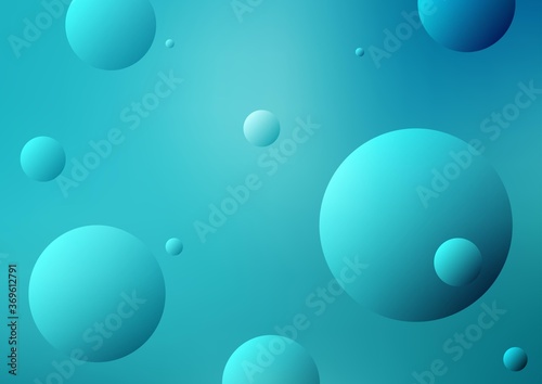 Light BLUE vector background with bubbles. Illustration with set of shining colorful abstract circles. The pattern can be used for ads, leaflets of liquid. © Dmitry