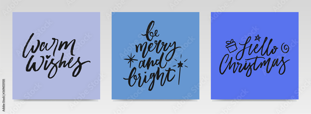 Christmas quotes letter typography set illustration. Christmas quotes letter typography set illustration.
