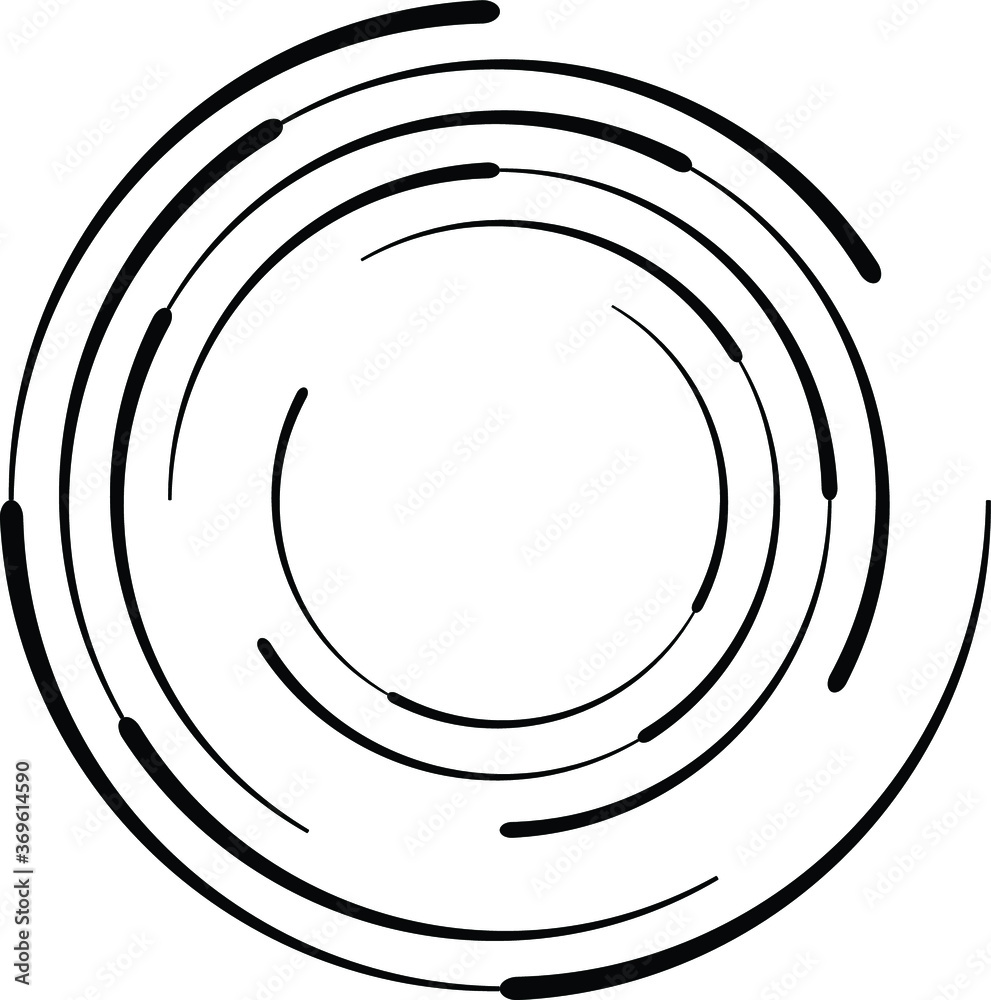 Lines in Circle Form . Spiral Vector Illustration .Technology round. Wave Logo . Design element . Abstract Geometric shap
