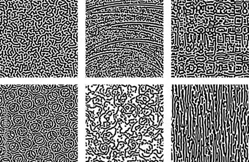 6 abstract Memphis lines pattern background