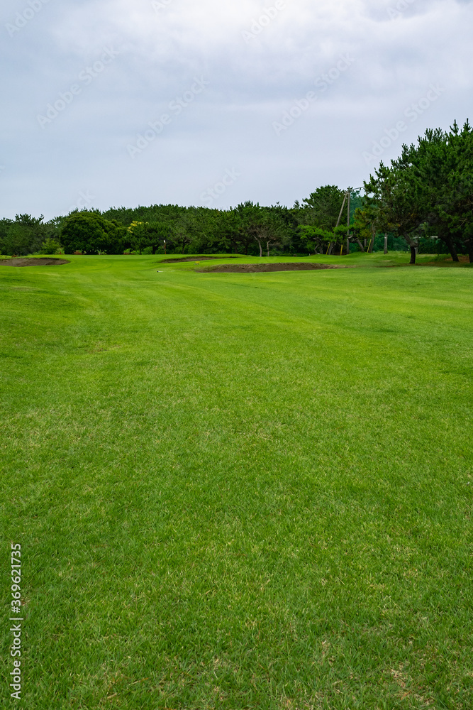 Golf Course with beautiful green field. Golf course with a rich green turf beautiful scenery. Golf Course with beautiful green field. Golf course with a rich green turf beautiful scenery.