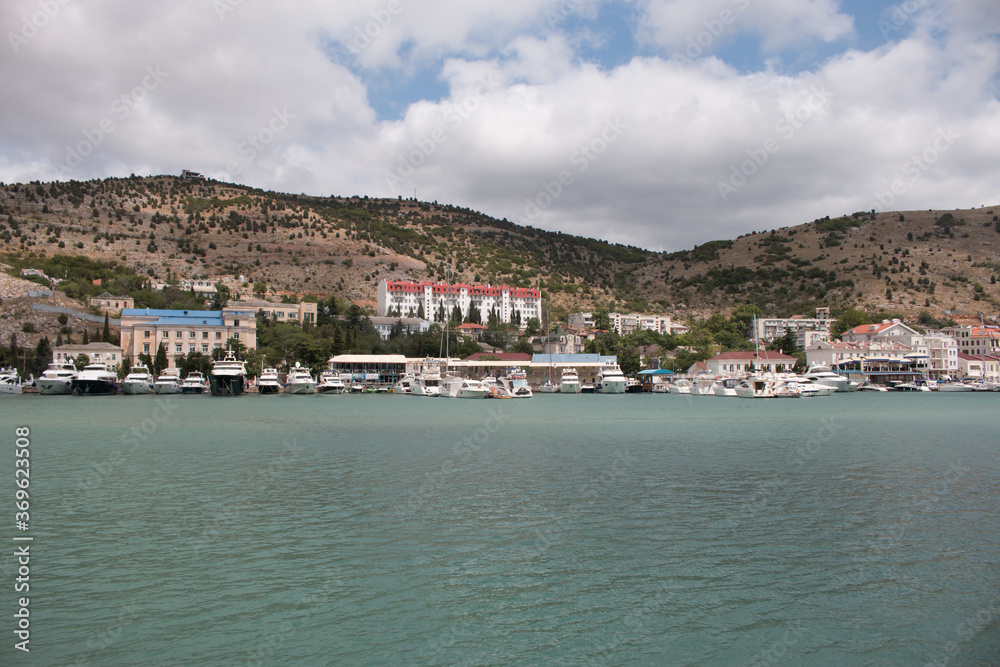 Balaklava Bay embankment. Republic of Crimea