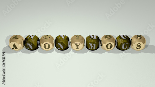 combination of anonymous built by cubic letters from the top perspective, excellent for the concept presentation. background and illustration photo