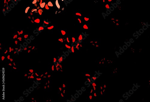 Dark Red vector background with abstract forms.