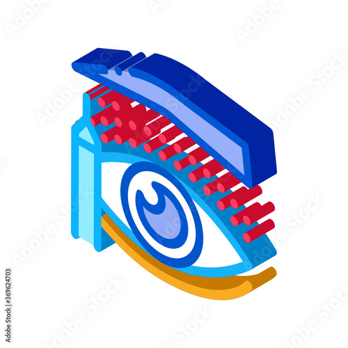 eyelid surgery design phase icon vector. isometric eyelid surgery design phase sign. color isolated symbol illustration