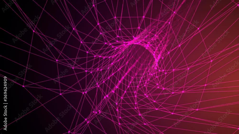 3D graphic of pink digital tunnel