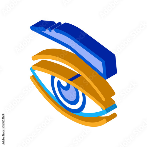 eyelid medical problem icon vector. isometric eyelid medical problem sign. color isolated symbol illustration