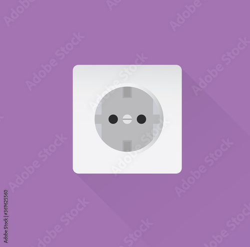 power outlet icon in minimal style