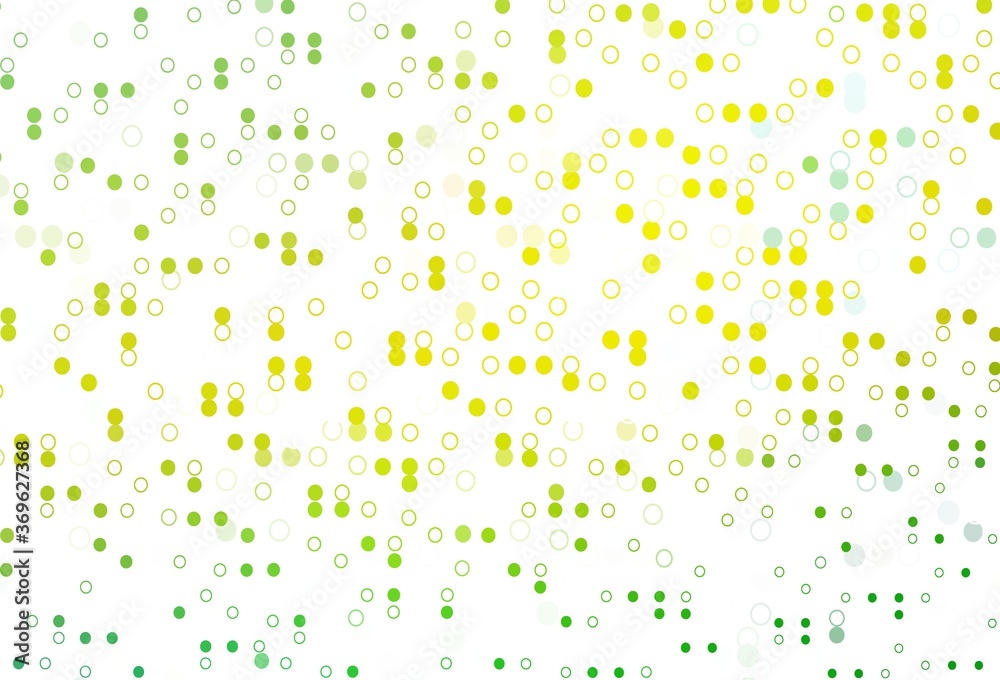 Light Green, Yellow vector backdrop with dots. Light Green, Yellow vector backdrop with dots.