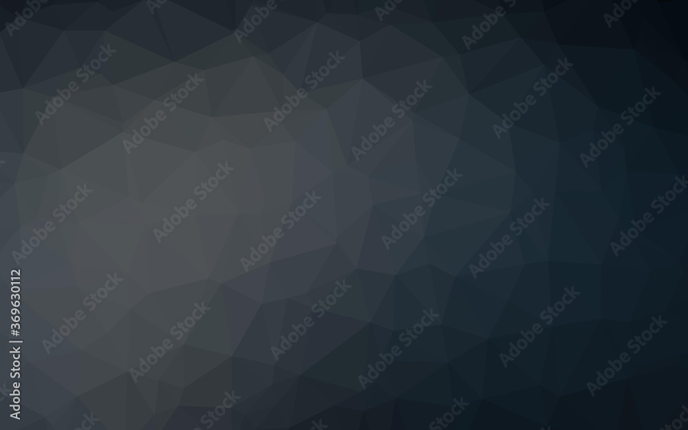 Dark Black vector blurry triangle pattern. Shining illustration, which consist of triangles. Brand new design for your business.