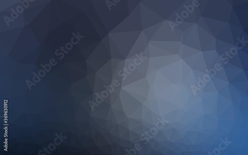 Dark BLUE vector polygon abstract backdrop. A vague abstract illustration with gradient. Elegant pattern for a brand book.
