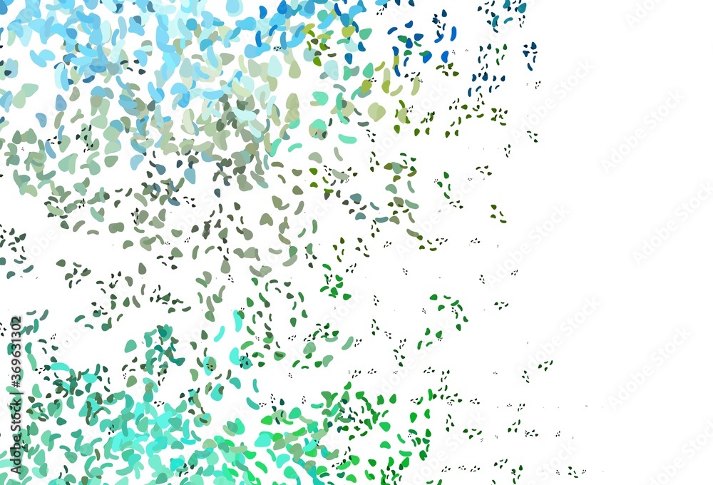 Obraz premium Light Green, Yellow vector background with abstract forms.