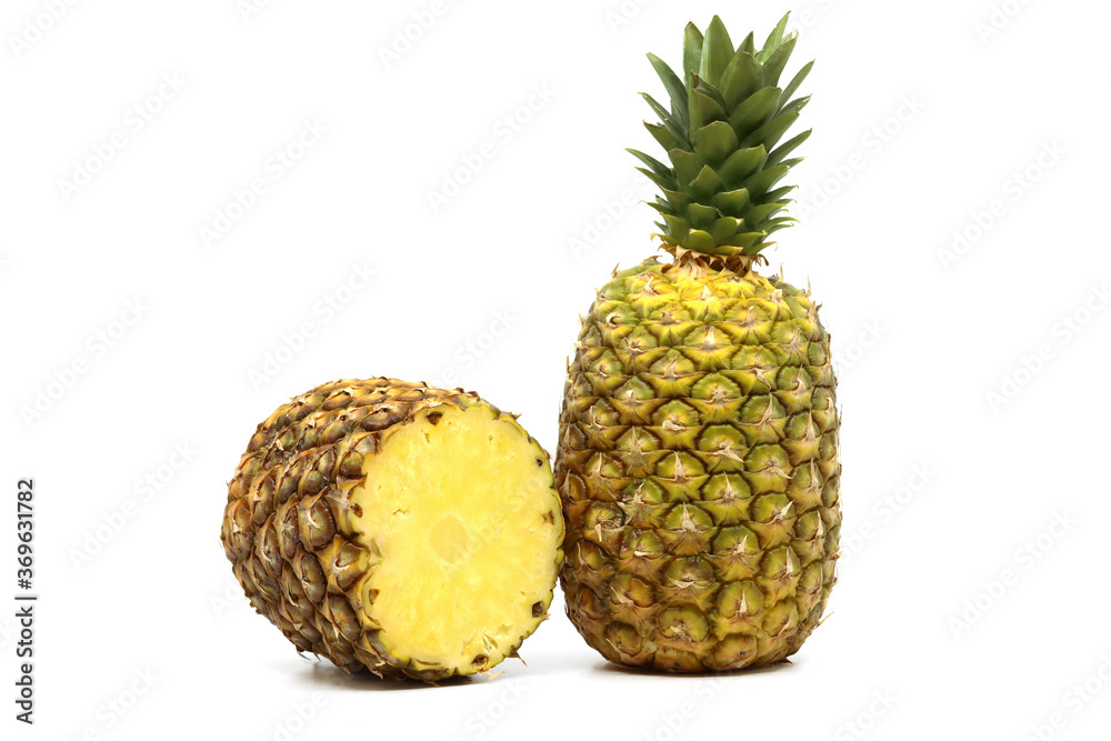 pineapple on white background pineapple on white background