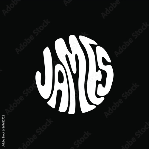 James Typographic illustration photo