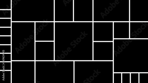Templates collage frames photos parts, picture or illustration. Black mood board template. Collage concept. Vector template photo collage. Board and branding Presentation.