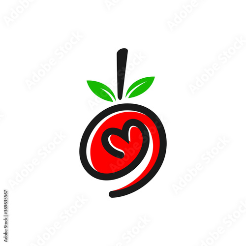 vegan fruit lover symbol