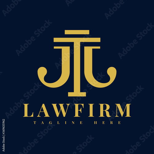 law firm logo design, letter J logo