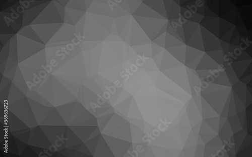 Dark Silver, Gray vector polygonal background. Triangular geometric sample with gradient. New texture for your design.