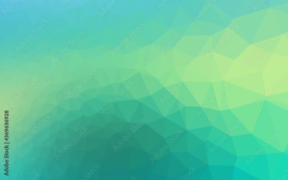 Light Green, Yellow vector shining triangular background. Shining illustration, which consist of triangles. Brand new design for your business.