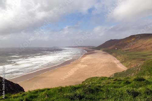 Rhossili Bay on the Gower Coastline - Wales