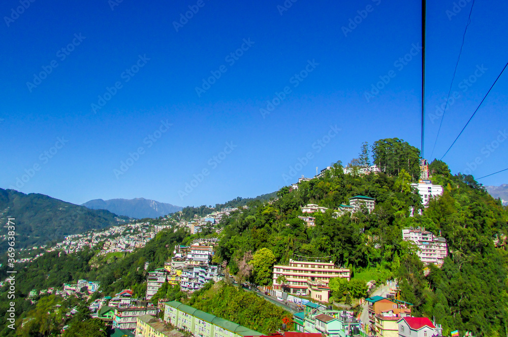 Fototapeta premium hill station and rope way