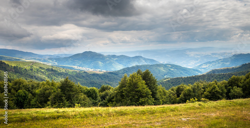 Beautiful hills, forest and meadows on Golija mountain in Serbia