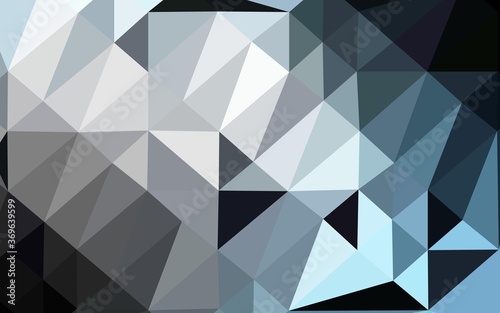 Dark Black vector blurry triangle pattern. Geometric illustration in Origami style with gradient. Completely new design for your business.
