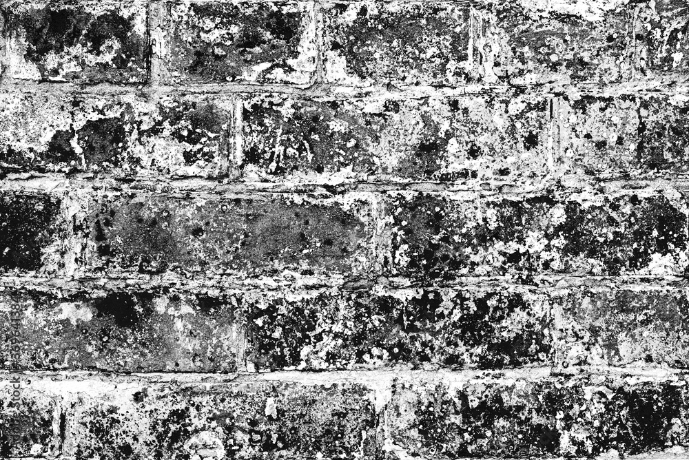 Obraz premium Texture of a brick wall with cracks and scratches which can be used as a background