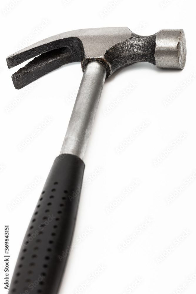 hammer with rubber handle on white background hammer with rubber handle on white background