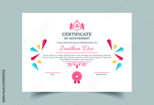 Corporate Professional Certificate Template Design