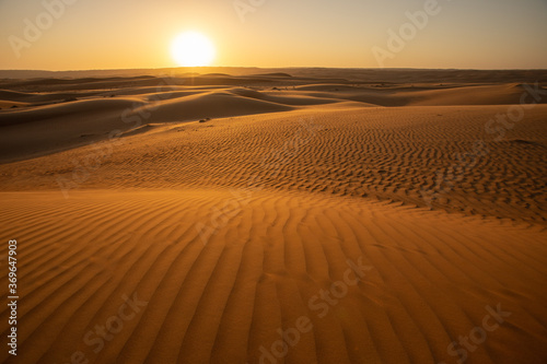 Oman A Sharqiyah desert in sunset