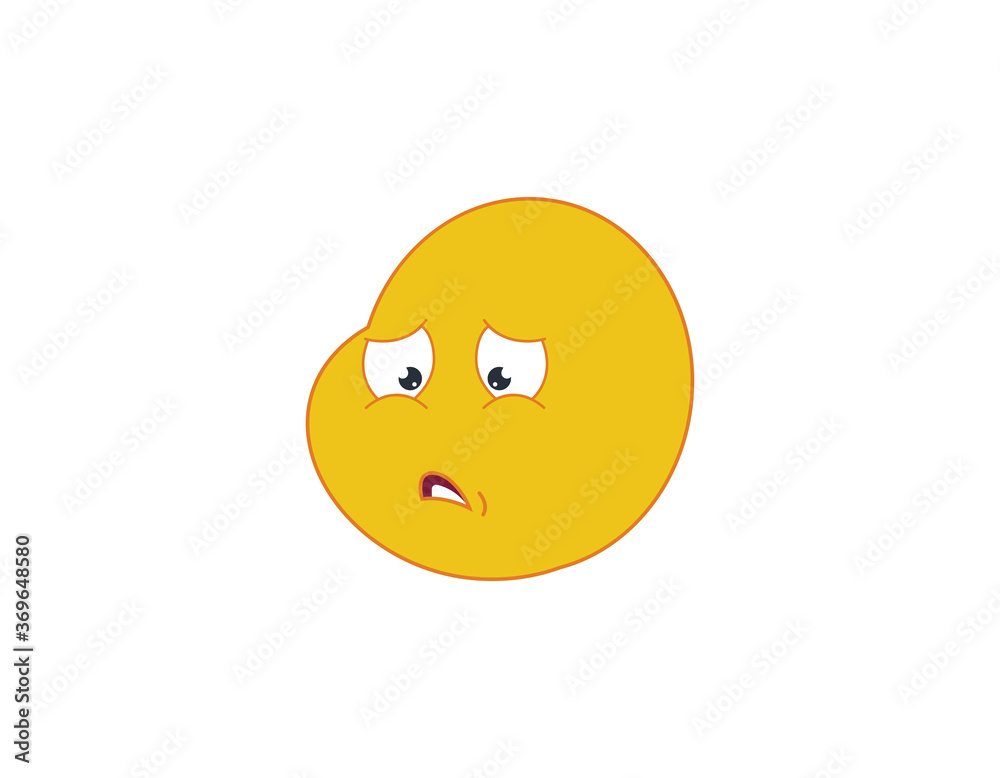 Depressed and sad emoticon.vector illustration Depressed and sad emoticon.vector illustration