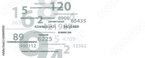background with numbers in rhythmic dimensions.	
