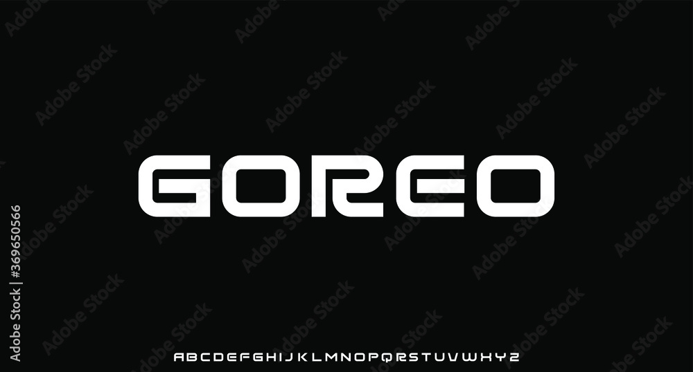 goreo, bold futuristic unique font vector goreo, bold futuristic unique font vector