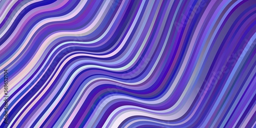 Light Purple vector pattern with wry lines. Colorful illustration in abstract style with bent lines. Pattern for websites, landing pages. © Guskova