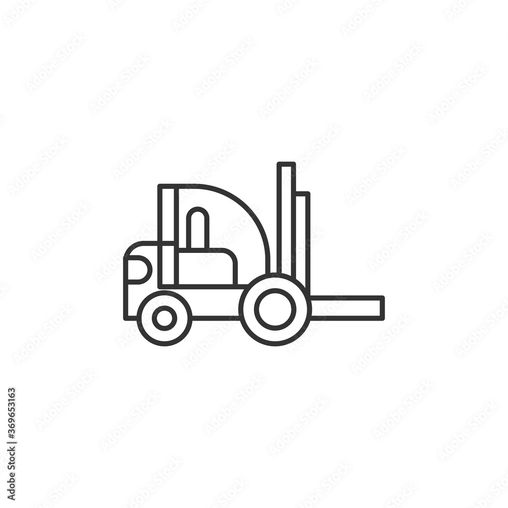 Forklift Modern Simple Outline Vector Icon Forklift Modern Simple Outline Vector Icon