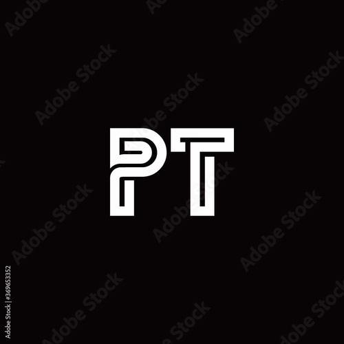 Free Download PT monogram logo with abstract line - GFXLoad