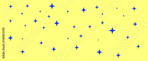 Many small blue stars pattern on yellow background