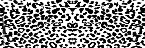 Abstract seamless background banner of black and white animal print 