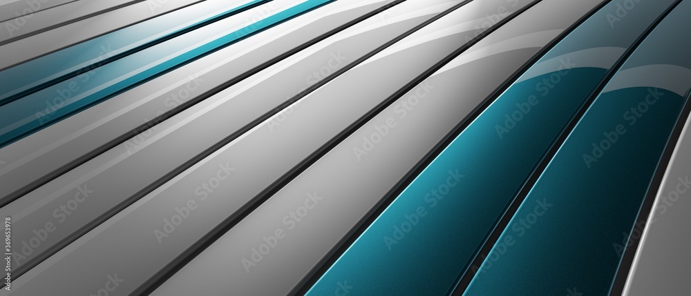 Obraz premium Light background, wallpaper, shiny car paint, geometric pattern (3D rendering)