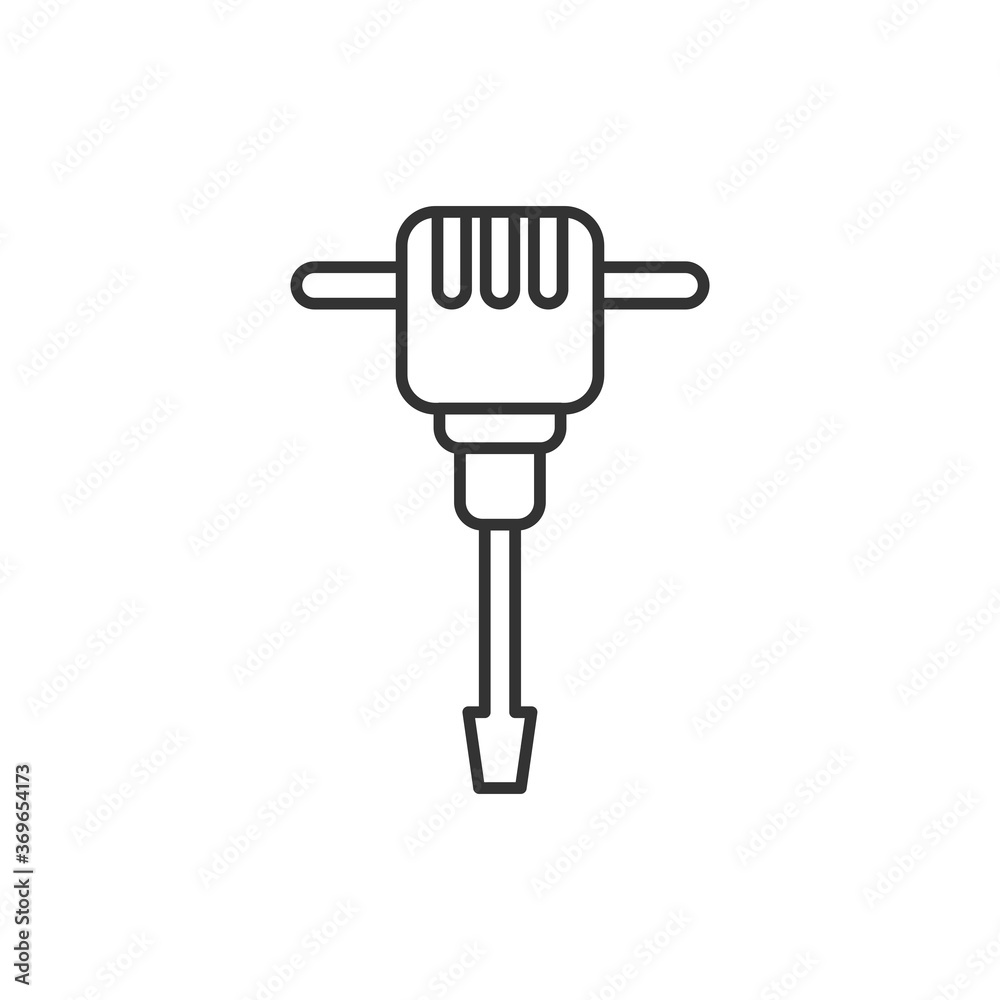 Jackhammer Modern Simple Outline Vector Icon