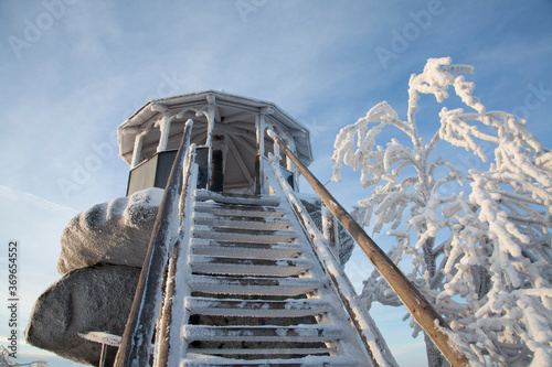 Aussichtsturm am Waldstein im Winter photo