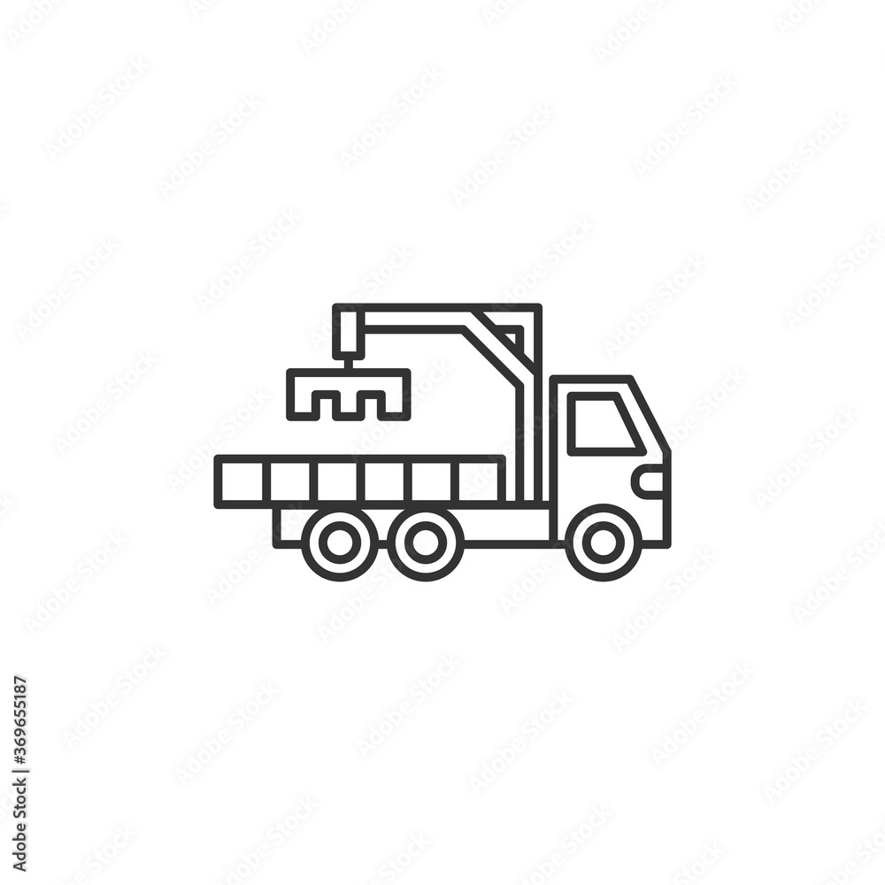 Manipulator Truck Modern Simple Outline Vector Icon