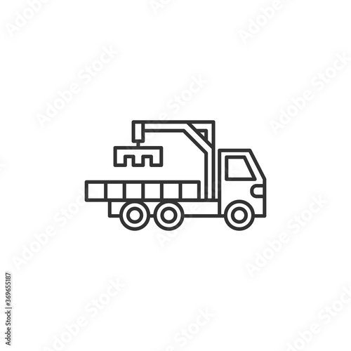 Manipulator Truck Modern Simple Outline Vector Icon