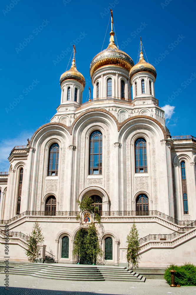 The new cathedral of the ancient Sretensky monastery was erected to commemorate the 100th anniversary of the October 1917 coup in memory of the victims of the Bolshevik terror.       